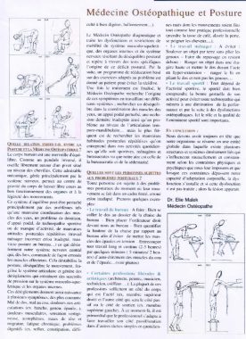 Medecine Osteopathique et Posture Octobre 2008